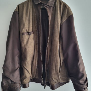 Bomber en cuir réversible