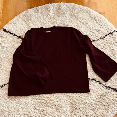 Pull oversize bordeaux