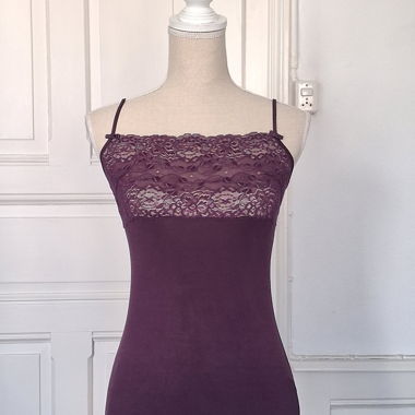 Lila Spitzen Top XS