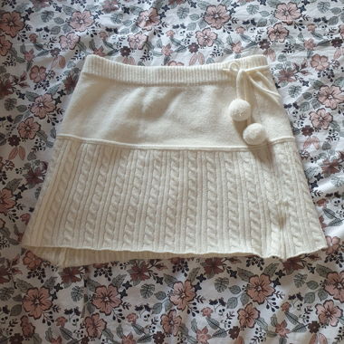 Cream Knit Skirt