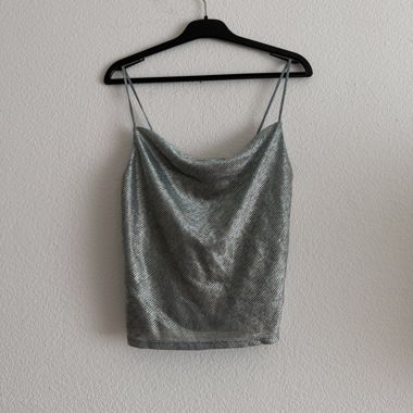 Glitter top with spaghetti straps