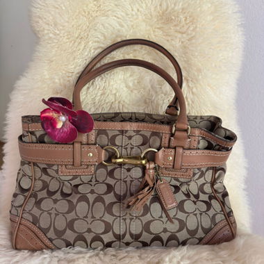 Sac épaule Coach monogramme avec boucle horsebit
