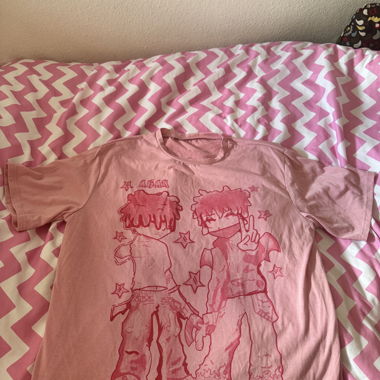 Rosa Grafik-T-Shirt