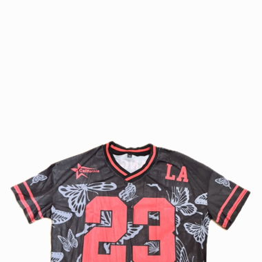 LA T-Shirt Rot Schwarz Sport-T-Shirt