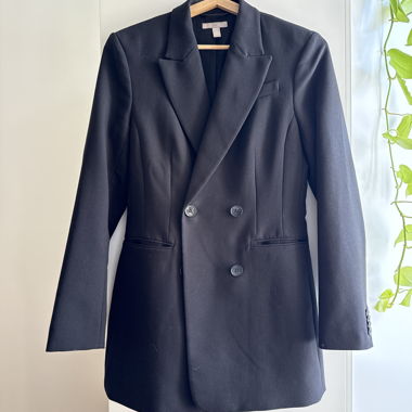 Blazer noir croisé