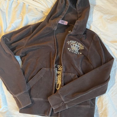 Juicy Couture Hoodie, brown velvet
