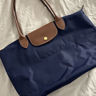 Longchamp Le Pliage M blu scuro