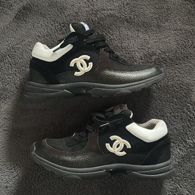 Baskets Chanel noir/blanc