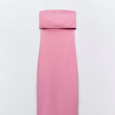 Robe bandeau rose Zara neuve 