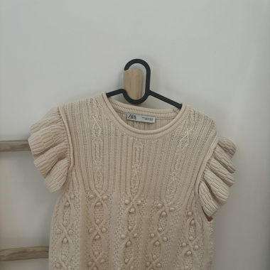 Pull en laine manches courtes
