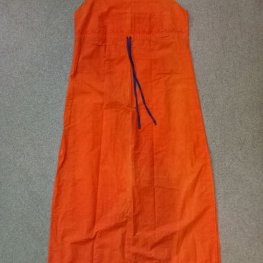 Orange Strappy Dress 100% Cotton Size L