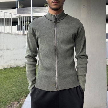 Veste verte striée