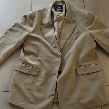 Beige/Grey Blazer by Pull&Bear