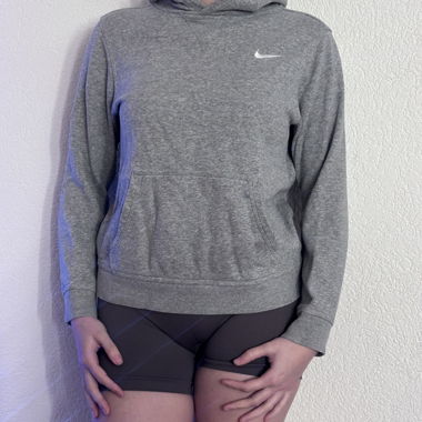 Nike grey hooded sweatshirt