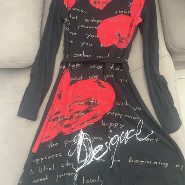 Desigual Black Dress with Patterns 