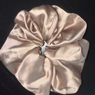 Scrunchie in seta beige