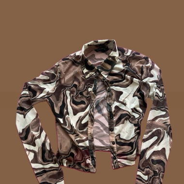 Durchsichtige transparente Bluse