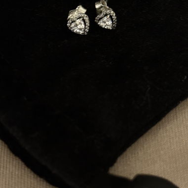 Pandora Herzen Ohrstecker / Sterling-Silber