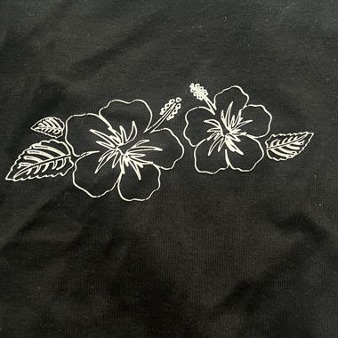 Schwarzes Bershka Top mit Blumen