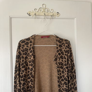 Leopard Strickjacke