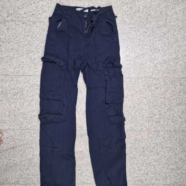 Jeans cargo blu