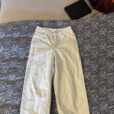weiße Baggy Jeans