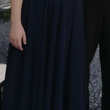 Dark blue maternity evening dress