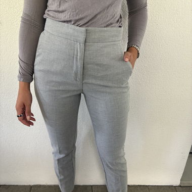 Grey Women's Trousers with Pockets