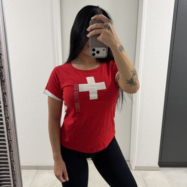 T-shirt Bandiera Svizzera S