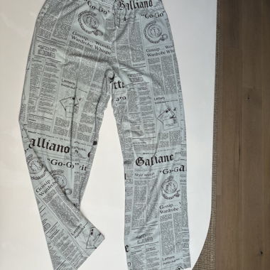 John Galliano Hose mit Zeitungsprint