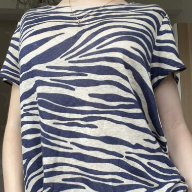 Blau Leopard Shirt