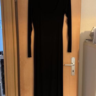 Skims Longsleeve Long Slipdress schwarz