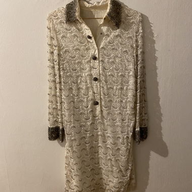 Vintage Kleid 20er mit Perlen bestickt