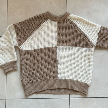 Strickpullover mit Colorblock
