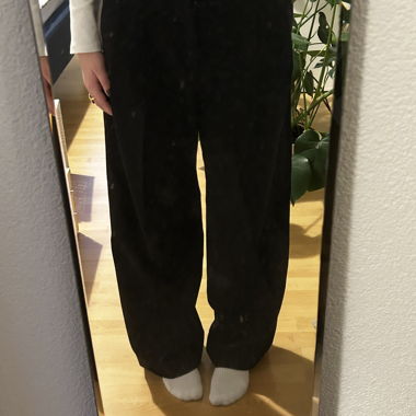pantaloni da abito neri con pince