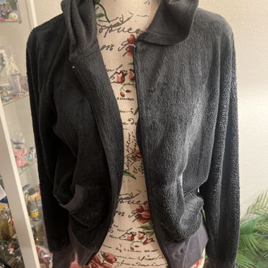 Giacca felpata con cappuccio grigia