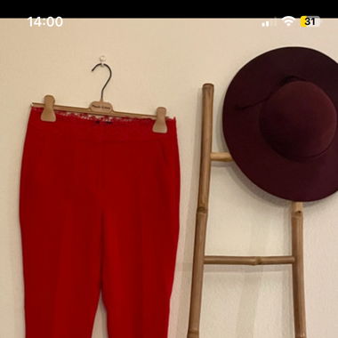 Pantalon rouge tailleur