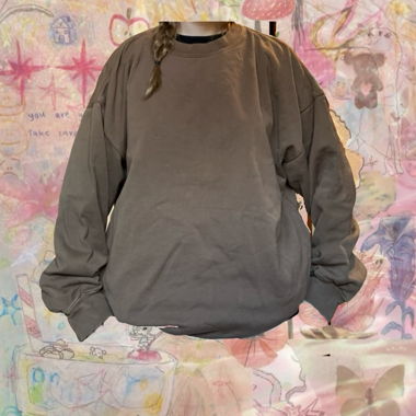 Sweatshirt oversize marron