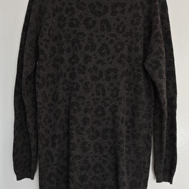 Langer Leo-Pullover in Dunkelgrau