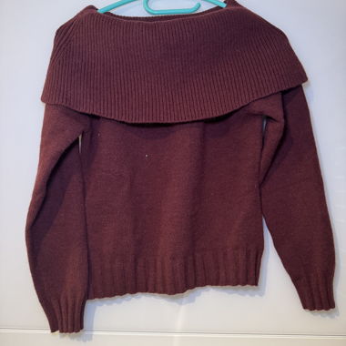 Off-Shoulder Pulli bordeaux
