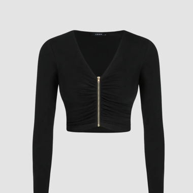 Cropped zip Oberteil 