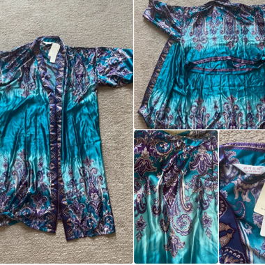 Kimono con motivo in seta