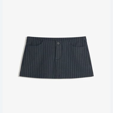 Gonna mini a righe pinstripe Bershka