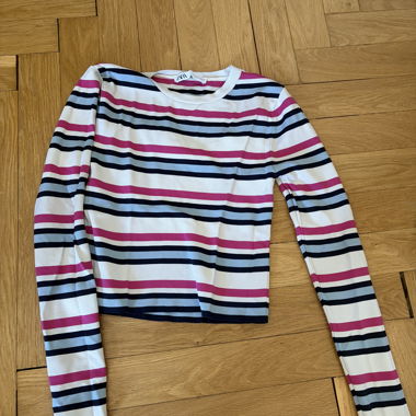 Zara gestreiftes Langarm-Top