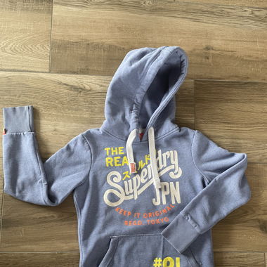 Vintage Superdry Hoodie hellblau