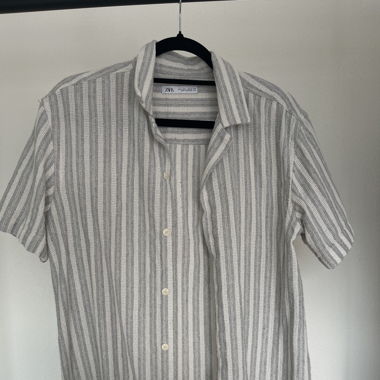 Zara Shirt white & blue