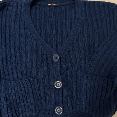 Gilet en maille bleu foncé