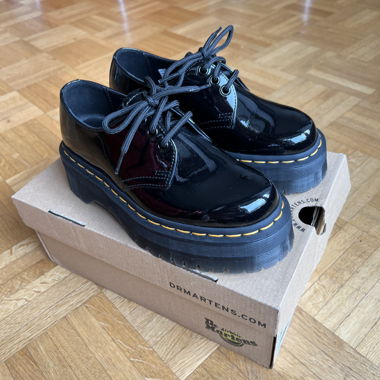 Dr. Martens, 36, quad 1461 in patent leather