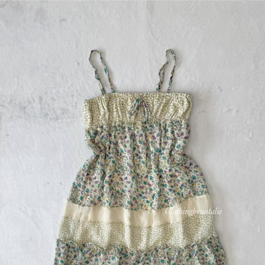 Japanese Floral Chiffon MIDI Dress (S)
