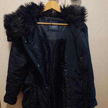 Blau winterjacke (Frau)
